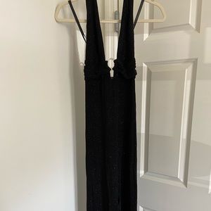 Morgan & Co Black Sparkle Long Dress